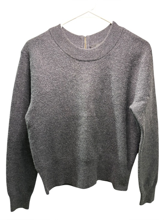 J. Crew Sweaters - J. Crew Women’s Classic Crewneck Wool Sweater Dark Gray Back Zipper Size Small